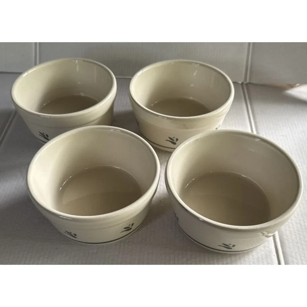 Vintage Roseville Pottery Friendship Ramekins 4 1/2